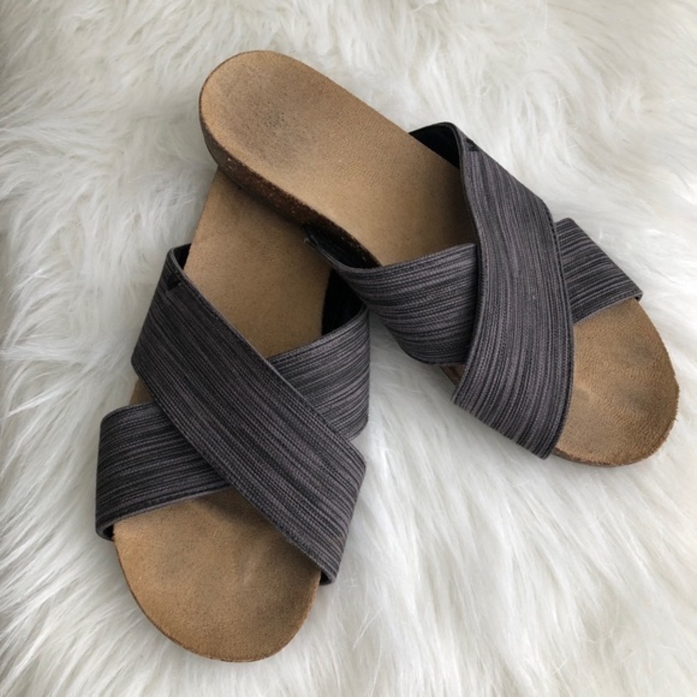 DR. SCHOLLS SANDALS BLUE GRAY SIZE 8
